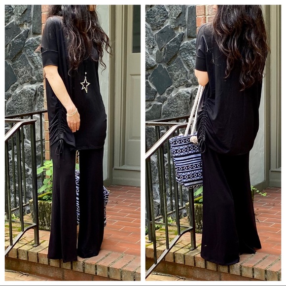 FABULOUS SHORT SLEEVES SIDE RUCHED LOOSE FIT TUNIC - Picture 3 of 16